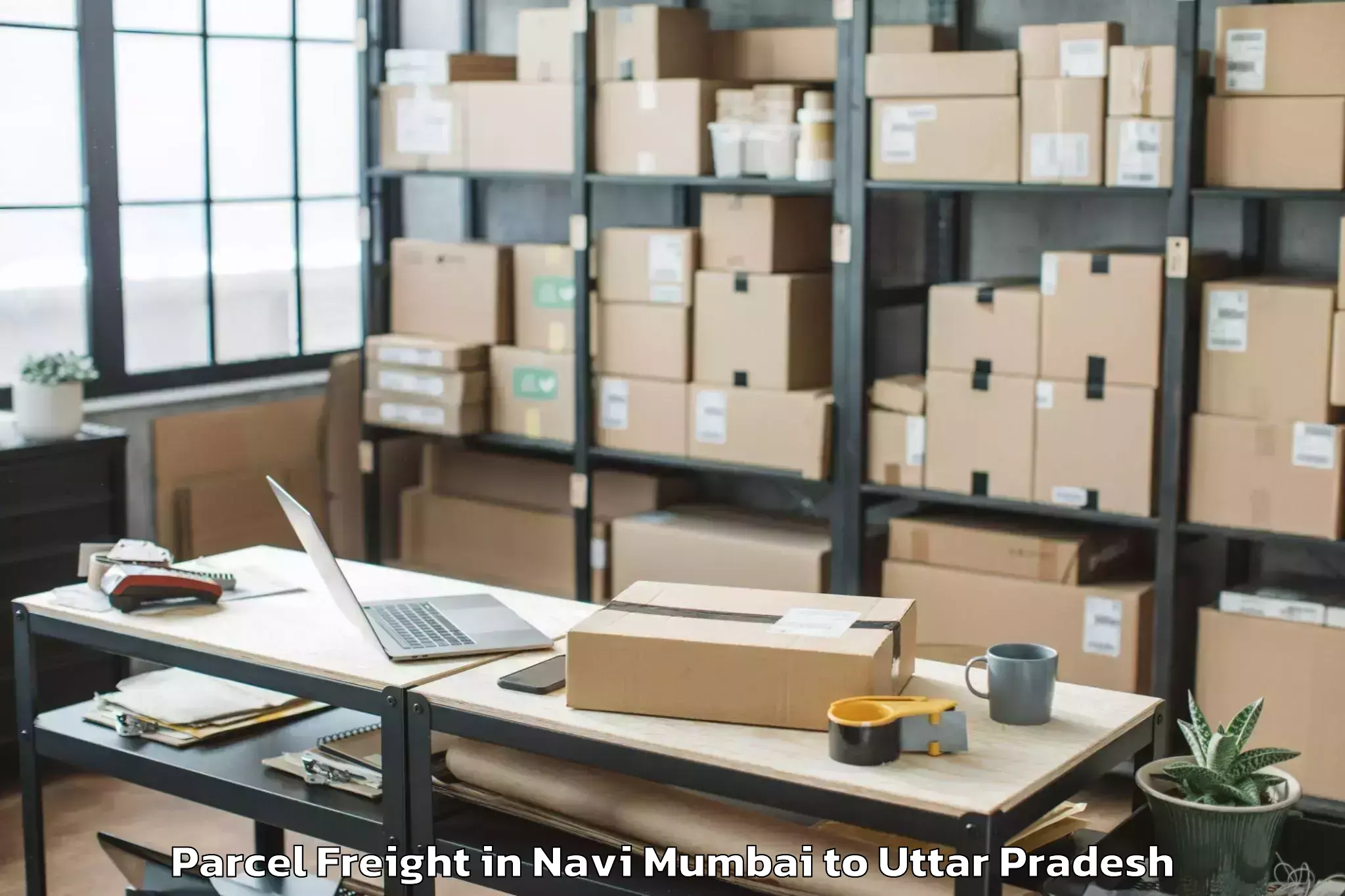 Reliable Navi Mumbai to Bajna Parcel Freight